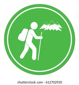 Hiking icon illustration isolated vector sign symbol