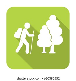 Hiking icon illustration isolated vector sign symbol