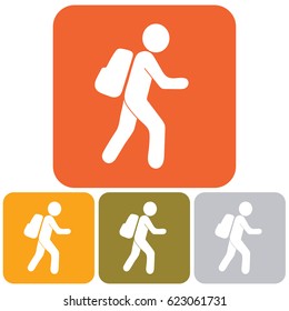 Hiking icon illustration isolated vector sign symbol

