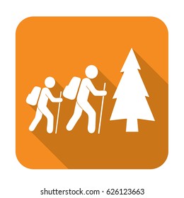Hiking icon illustration isolated vector sign symbol