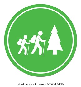 Hiking icon illustration isolated vector sign symbol