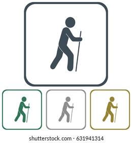 Hiking icon illustration isolated vector sign symbol