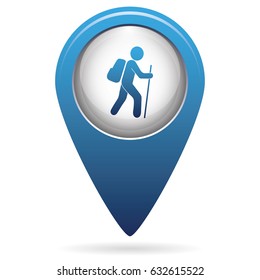 Hiking icon illustration isolated vector sign symbol