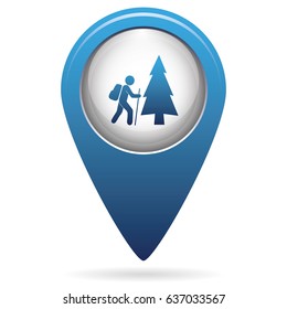 Hiking icon illustration isolated vector sign symbol

