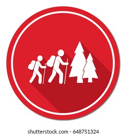 Hiking icon illustration isolated vector sign symbol