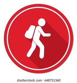 Hiking icon illustration isolated vector sign symbol