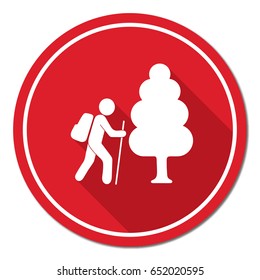 Hiking icon illustration isolated vector sign symbol