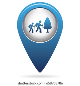 Hiking icon illustration isolated vector sign symbol