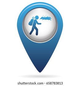 Hiking icon illustration isolated vector sign symbol

