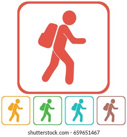 Hiking icon illustration isolated vector sign symbol