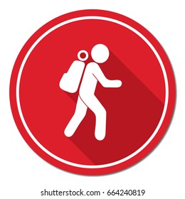 Hiking icon illustration isolated vector sign symbol