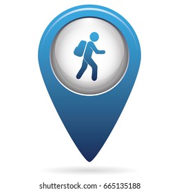 Hiking icon illustration isolated vector sign symbol