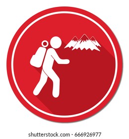 Hiking icon illustration isolated vector sign symbol