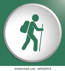 Hiking icon illustration isolated vector sign symbol