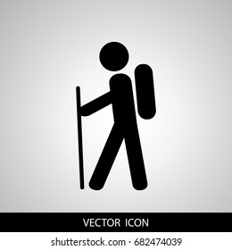 Hiking icon illustration isolated vector sign symbol. Travel, Tourist Icon.