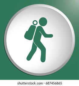 Hiking icon illustration isolated vector sign symbol