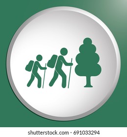 Hiking icon illustration isolated vector sign symbol