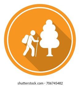 Hiking icon illustration isolated vector sign symbol

