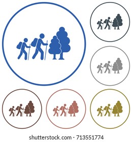Hiking icon illustration isolated vector sign symbol