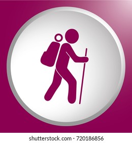 Hiking icon illustration isolated vector sign symbol

