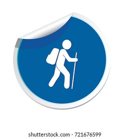 Hiking icon illustration isolated vector sign symbol