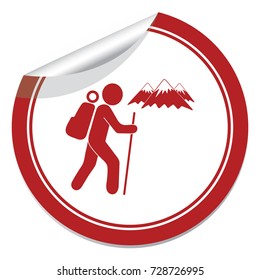 Hiking icon illustration isolated vector sign symbol