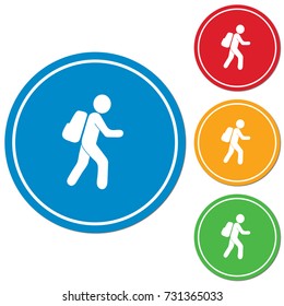 Hiking icon illustration isolated vector sign symbol
