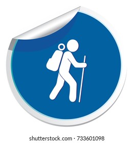 Hiking icon illustration isolated vector sign symbol