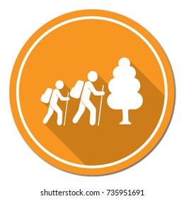 Hiking icon illustration isolated vector sign symbol