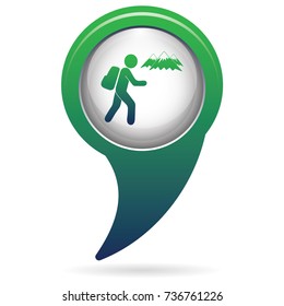Hiking icon illustration isolated vector sign symbol