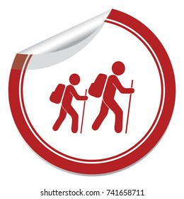Hiking icon illustration isolated vector sign symbol

