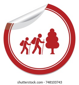 Hiking icon illustration isolated vector sign symbol

