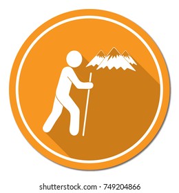 Hiking icon illustration isolated vector sign symbol