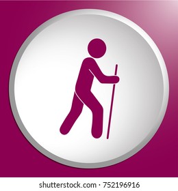 Hiking icon illustration isolated vector sign symbol