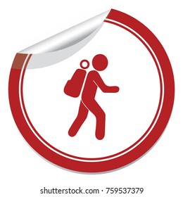 Hiking icon illustration isolated vector sign symbol