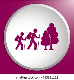 Hiking icon illustration isolated vector sign symbol