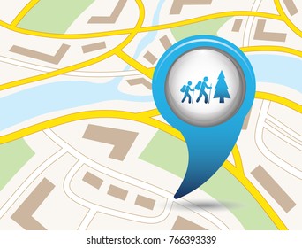 Hiking icon illustration isolated vector sign symbol