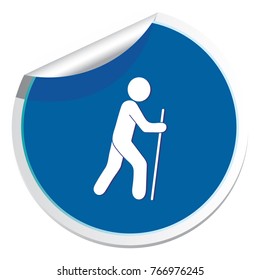 Hiking icon illustration isolated vector sign symbol