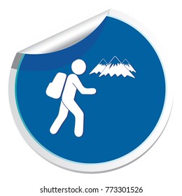 Hiking icon illustration isolated vector sign symbol
