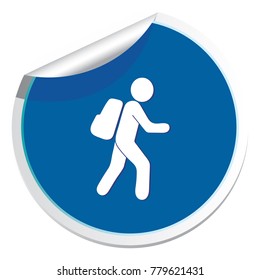 Hiking icon illustration isolated vector sign symbol