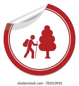 Hiking icon illustration isolated vector sign symbol

