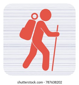 Hiking icon illustration isolated vector sign symbol