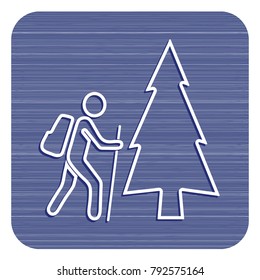 Hiking icon illustration isolated vector sign symbol