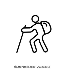 Hiking Icon Line