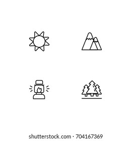 Hiking Icon Line