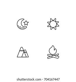 Hiking Icon Line
