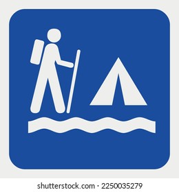 Hiking Icon Sign Vector illustration