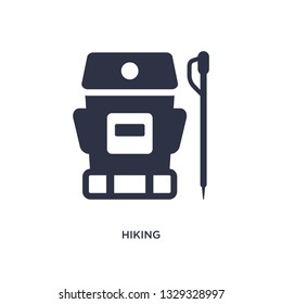hiking icon. Simple element illustration from free time concept. hiking editable symbol design on white background. Can be use for web and mobile.