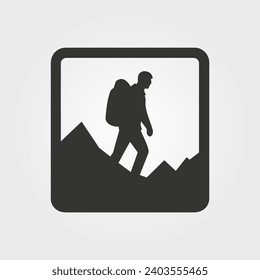 Hiking icon - Simple Vector Illustration