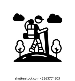 Icono de excursión en vector. Ilustración